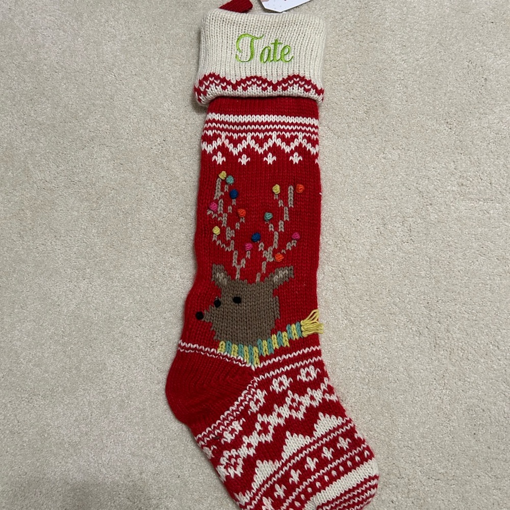 Custom pottery barn knit stocking!